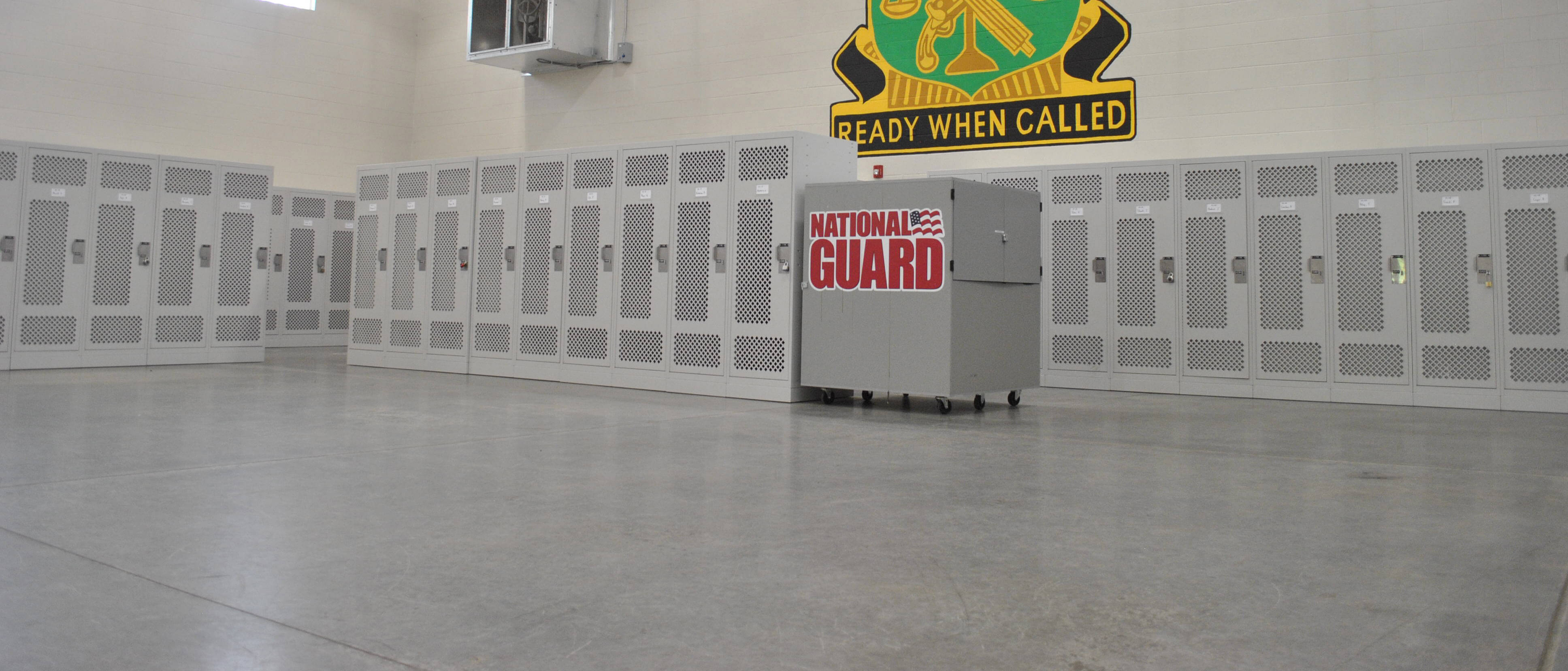 national guard gear bag lockers with mesh doors