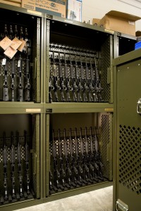 Military Storage Universal Weapon Rack at Camp Lejeune Military Base
