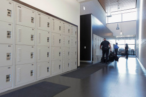 Public Safety Storage - 4 tier gear lockers at Skoki Police Department