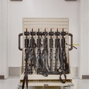 Weapon Storage Racking on Mobile Shelving Solution Public Safety Storage - Weapon Storage Racking on Mobile Shelving Solution for