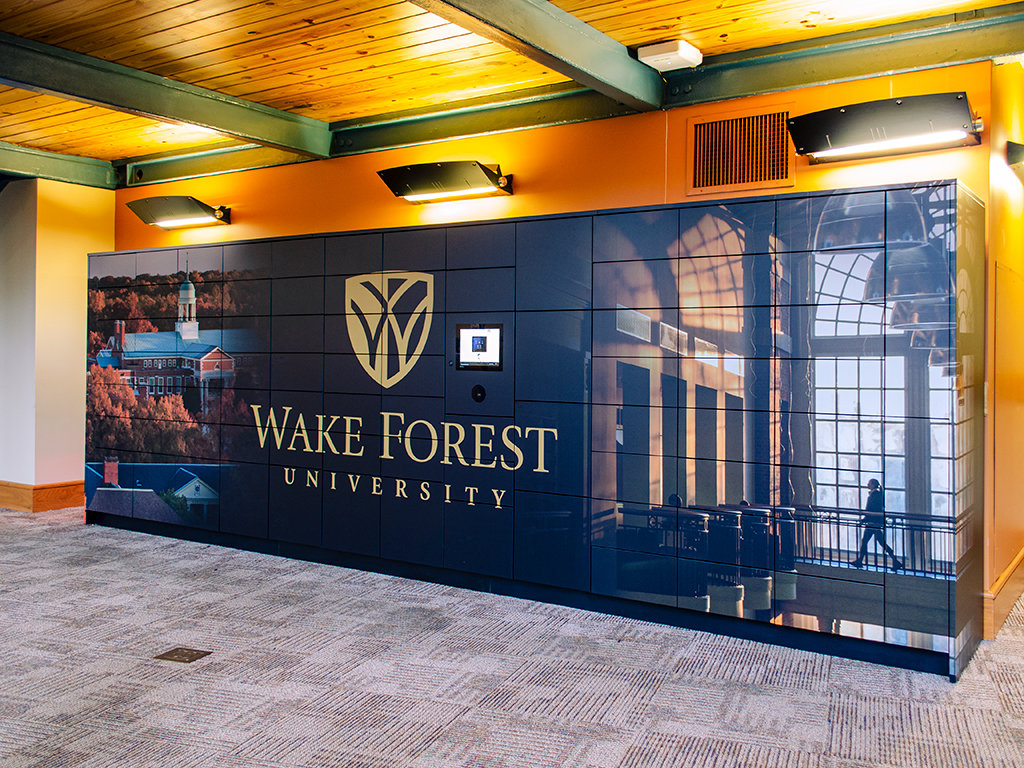 smart lockers at wake forest university